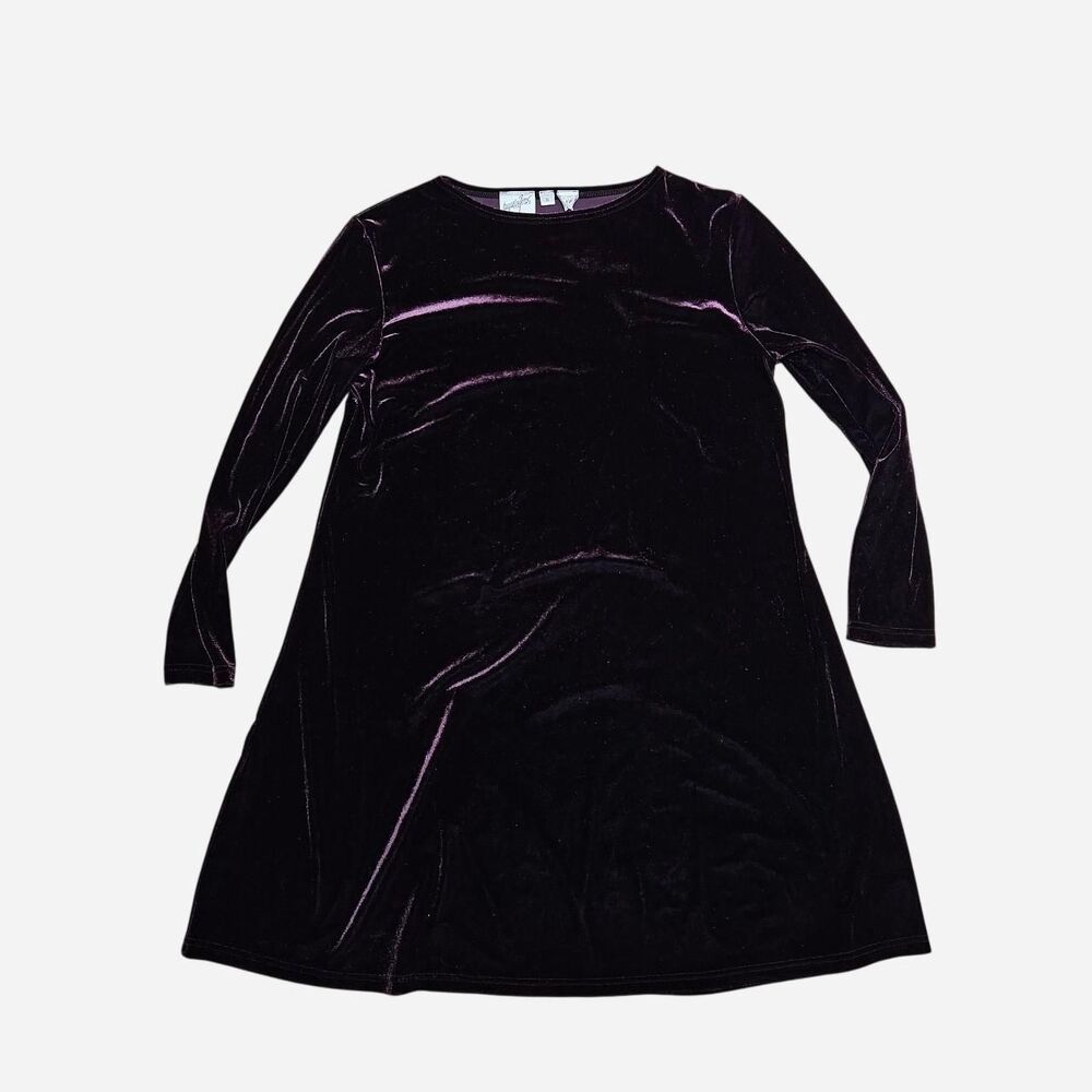90s whimsigoth witchy dark purple velvet dress